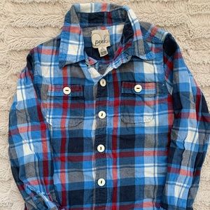 Boys PEAK button down plaid shirt